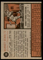 1962 Topps #89 Barney Schultz Excellent+ RC Rookie  ID: 194726