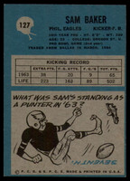 1964 Philadelphia #127 Sam Baker Near Mint  ID: 130218