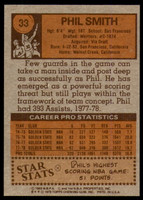 1978-79 Topps #33 Phil Smith Near Mint+ Warriors    