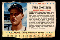 1963 Post Cereal #157 Tony Cloninger Poor 