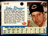 1962 Post Cereal #42 John Romano Poor 