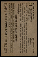 1952 Bowman Large #78 Bobby Layne NM