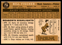 1960 Topps #76 Bill Fischer Ex-Mint  ID: 195787