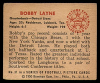 1950 Bowman #37 Bobby Layne EX Excellent  ID: 93311