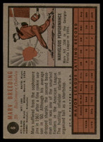 1962 Topps #6 Marv Breeding EX++ Excellent++  ID: 110548
