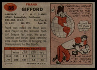 1957 Topps #88 Frank Gifford EX/NM  ID: 90664