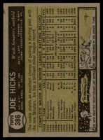 1961 Topps #386 Joe Hicks EX/NM  ID: 112626