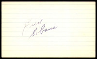 Fred Schaus SIGNED 3X5 INDEX CARD AUTHENTIC AUTOGRAPH Los Angeles Lakers Vintage Signature Coach