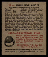 1948 Bowman #27 John Norlander EX++