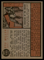 1962 Topps #155 Stu Miller EX++ Excellent++ 