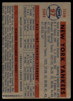 1957 Topps #97 Yankees Team VG  ID: 85515