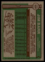 1976 Topps #308 Jim Barr Signed Auto Autograph 