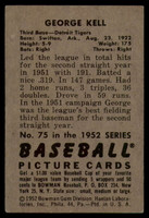 1952 Bowman #75 George Kell EX 