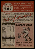 1953 Topps #247 Mike Sandlock DP EX++ RC Rookie
