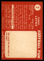 1958 Topps #2 Bobby Layne EX/NM  ID: 90720