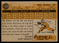 1960 Topps #123 Dan Dobbek RS Excellent+  ID: 196136