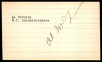 Al McGuire SIGNED 3X5 INDEX CARD AUTHENTIC AUTOGRAPH New York Knickerbockers Vintage Signature ID: 73650