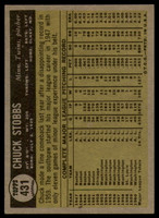 1961 Topps #431 Chuck Stobbs EX++ Excellent++ 