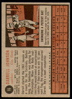 1962 Topps #16 Darrell Johnson Excellent  ID: 194390