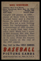 1951 Bowman #161 Wes Westrum NM RC Rookie