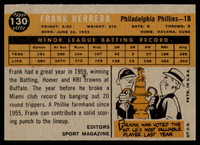 1960 Topps #130 Frank Herrera RS Excellent+  ID: 196189