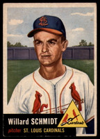 1953 Topps #168 Willard Schmidt EX++ Excellent++ RC Rookie ID: 95123