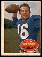 1960 Topps #74 Frank Gifford EX ID: 76983