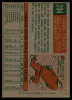 1959 Topps #294 Hank Foiles Excellent+ 