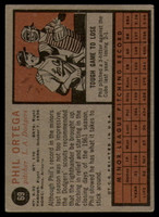 1962 Topps #69 Phil Ortega Excellent RC Rookie