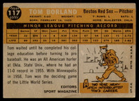 1960 Topps #117 Tom Borland RS Excellent+  ID: 196083