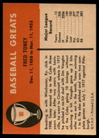 1961 Fleer #80 Fred Toney Ex-Mint  ID: 176027