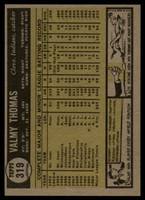 1961 Topps #319 Valmy Thomas Ex-Mint  ID: 155037