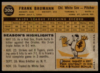 1960 Topps #306 Frank Baumann Excellent  ID: 197123