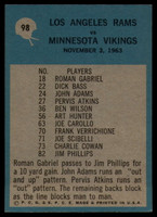 1964 Philadelphia # 98 Harland Svare Rams Play of the Year Ex-Mint  ID: 180486