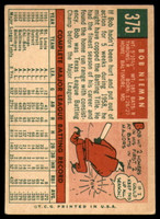 1959 Topps #375 Bob Nieman EX Excellent 