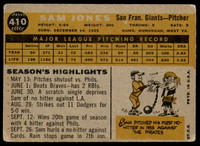 1960 Topps #410 Sam Jones Very Good  ID: 197389