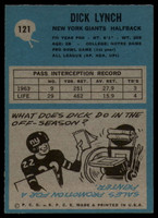 1964 Philadelphia #121 Dick Lynch Excellent+ RC Rookie ID: 180498