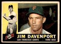 1960 Topps #154 Jim Davenport Very Good  ID: 196380