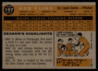 1960 Topps #197 Ron Kline Excellent 