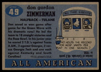 1955 Topps All American #49 Don Zimmerman EX/NM 