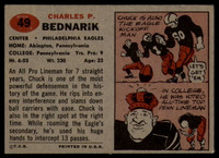 1957 Topps #49 Chuck Bednarik EX++ ID: 78645