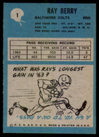 1964 Philadelphia #  1 Raymond Berry EX/NM ID: 52040