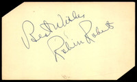 Robin Roberts SIGNED 3X5 INDEX CARD AUTHENTIC AUTOGRAPH Philadelphia Phillies Vintage Signature Best Wishes