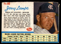 1962 Post Cereal #93 Jerry Lumpe Excellent  ID: 144289