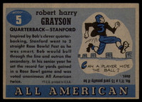 1955 Topps All American #5 Bob Grayson EX/NM  ID: 90363