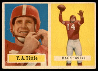 1957 Topps #30 Y.A. Tittle VG 
