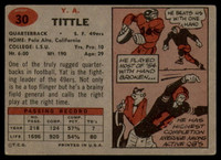 1957 Topps #30 Y.A. Tittle VG 