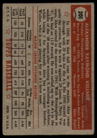 1952 Topps #201 Alex Kellner VG 