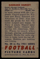 1951 Bowman #28 Buster Ramsey EX++ Excellent++  ID: 96006