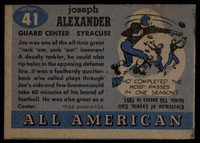 1955 Topps All American #41 Joe Alexander VG/EX SP